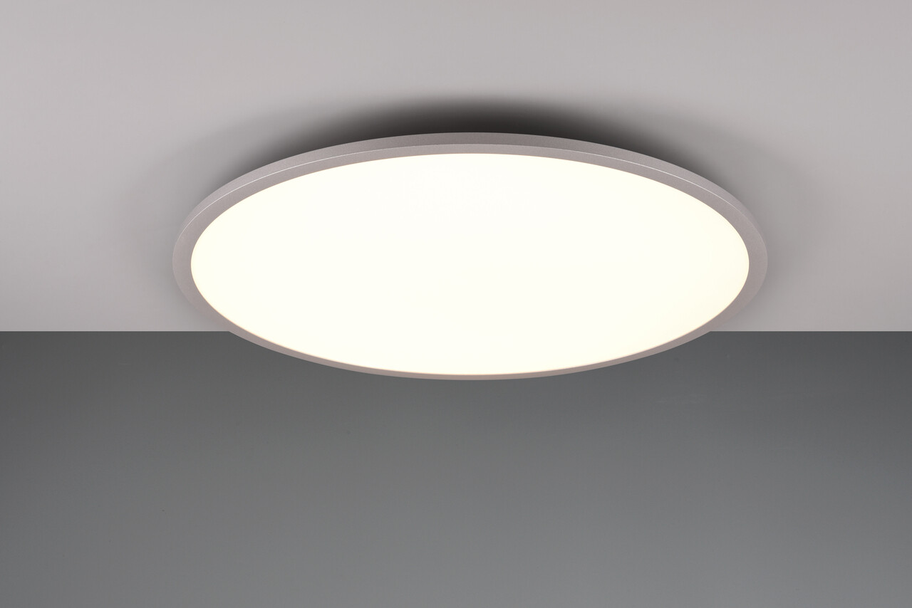 Plafoniera Yuma, TRIO, 60x5 cm, 35W / 4W, 2x SMD, metal, titaniu - imagine 7